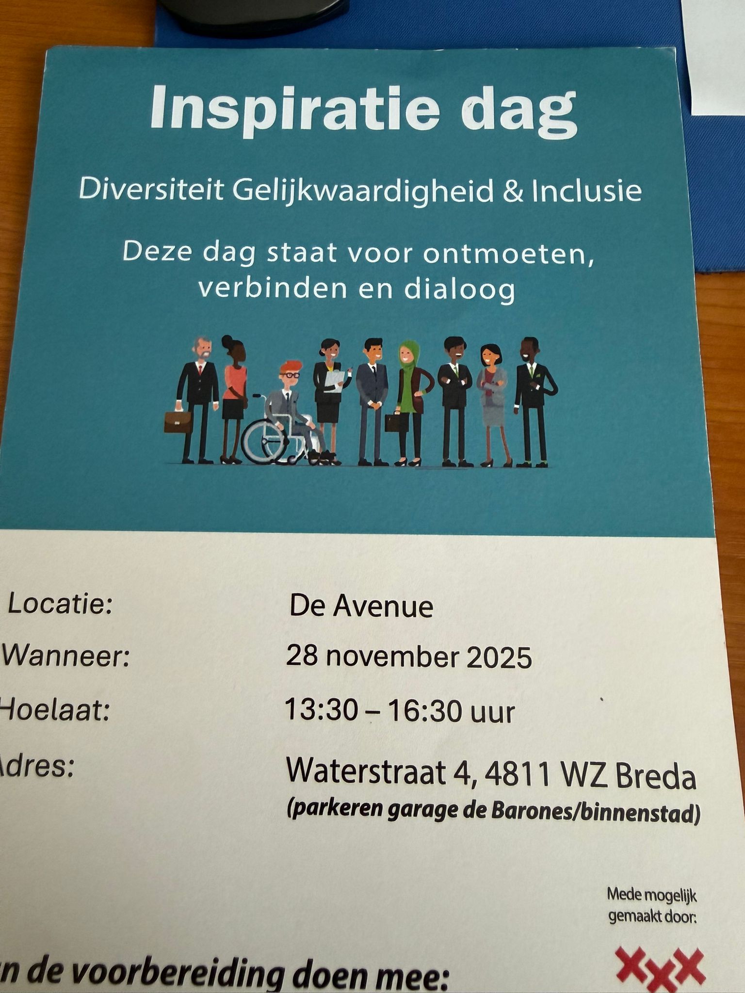 De uitnodiging voor de inspiratiedag van 28 november 2025